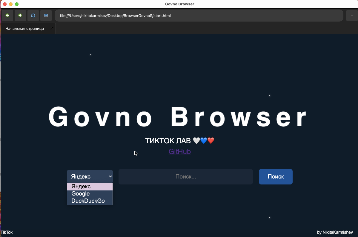 GovnoBrowser Screenshot 2